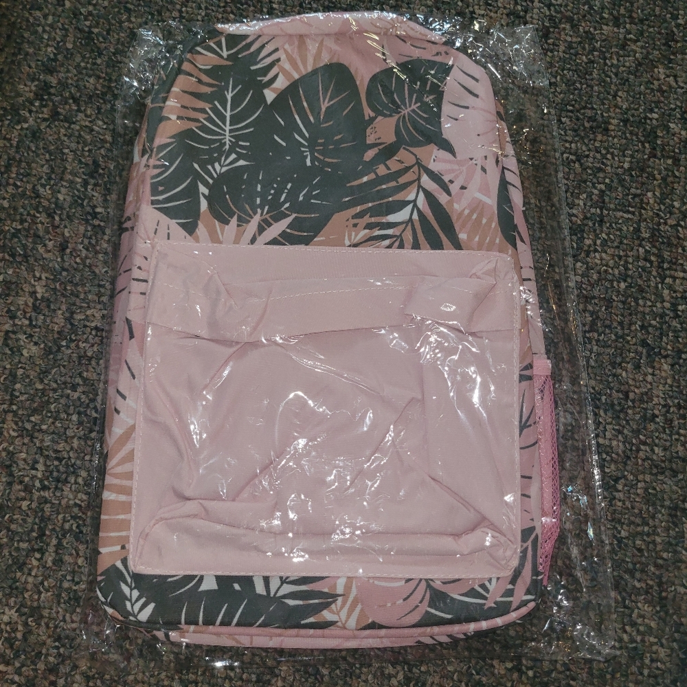 Pink palm backpack